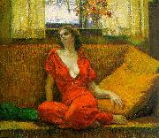 Wilson Irvine Lady in Red Sweden oil painting reproduction